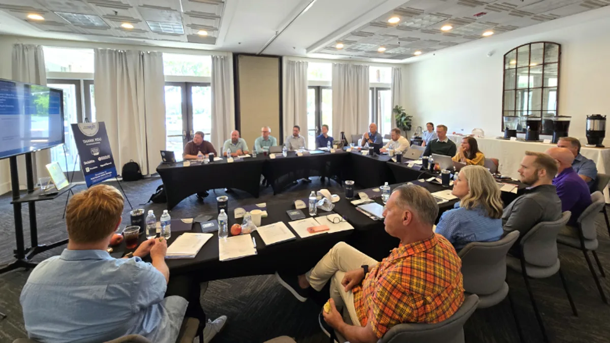 Wide view of the full Saint Simons Island Roundtable in session